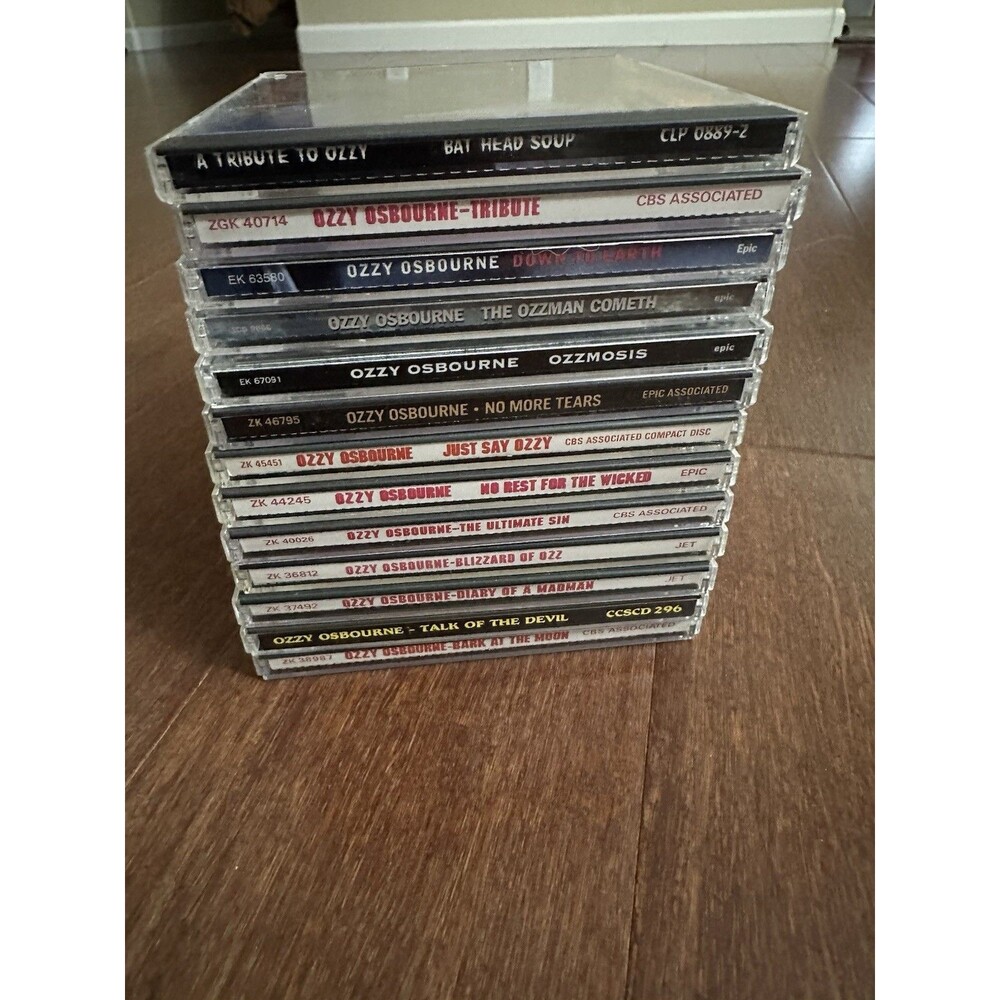 Ozzy Osbourne 13 CD Lot Clean.  Blizzard Of Oz Bark At The Moon Diary Tribute